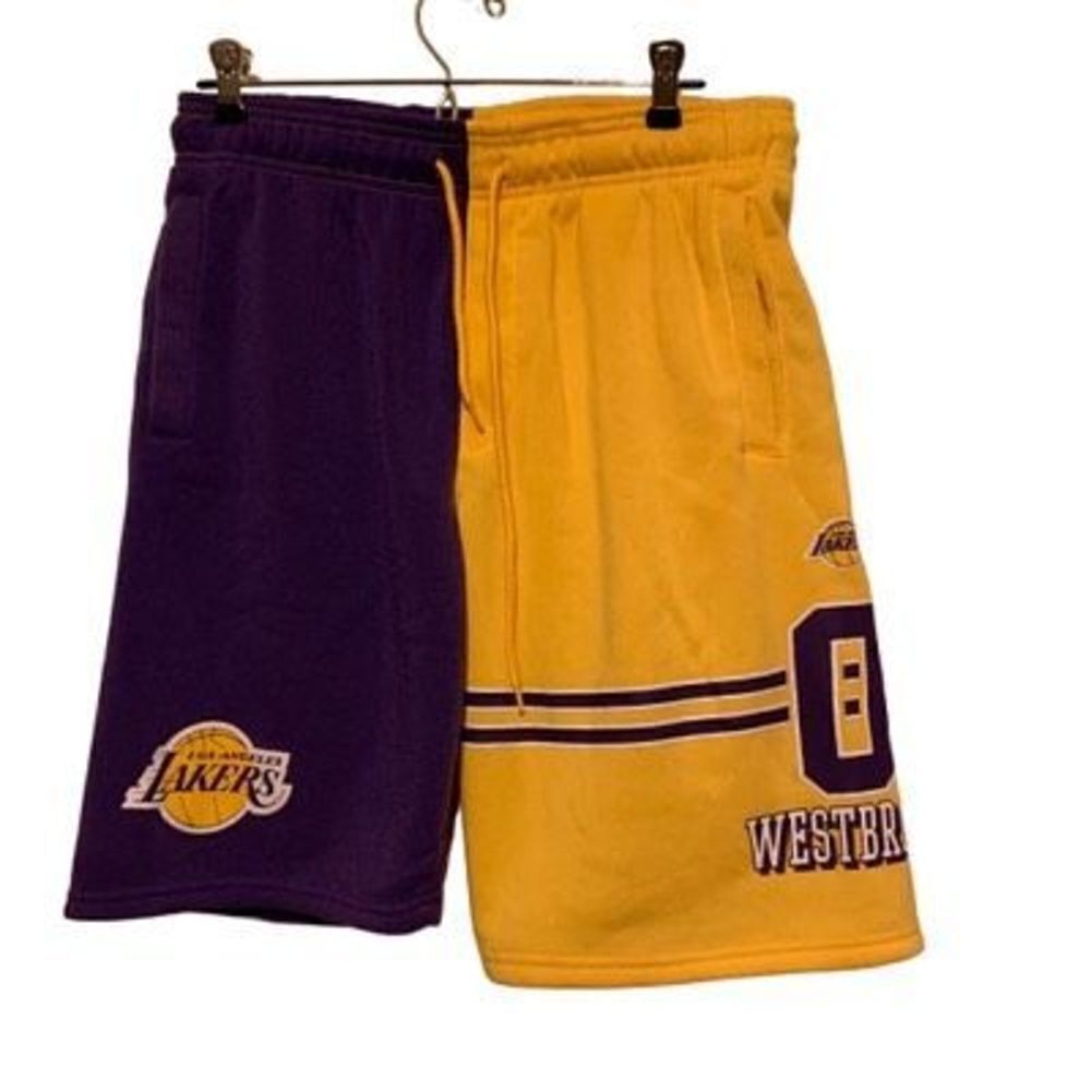 Los Angeles Lakers Russell Westbrook #0 NBA Size Medium Athletic Sweat Shorts